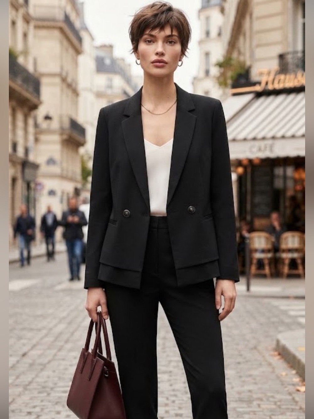 NWOT White House Black Market black double breasted blazer
